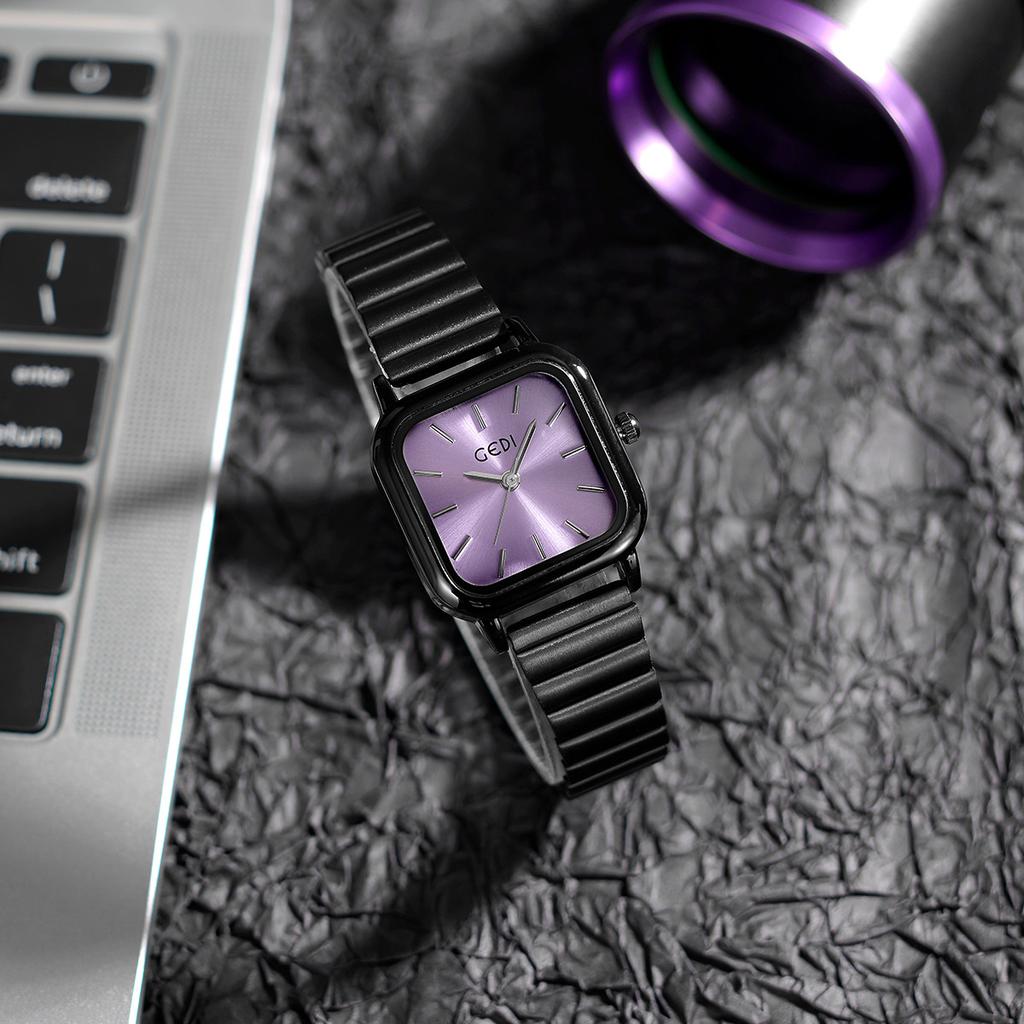 New Square-Faced Women'S Quartz Watch, Stainless Steel Strap, High-End Feel, Simple And Stylish Quartz Watch For Students.