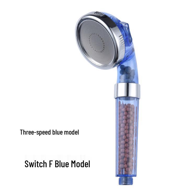 Three-Speed Handheld Shower Head with Strong Water Flow and Filtered Water Booster