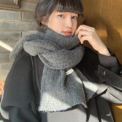 Women's Korean Style Wool Blend Scarf - Winter Warm, Soft, Thickened Shawl, Ideal Couple Gift