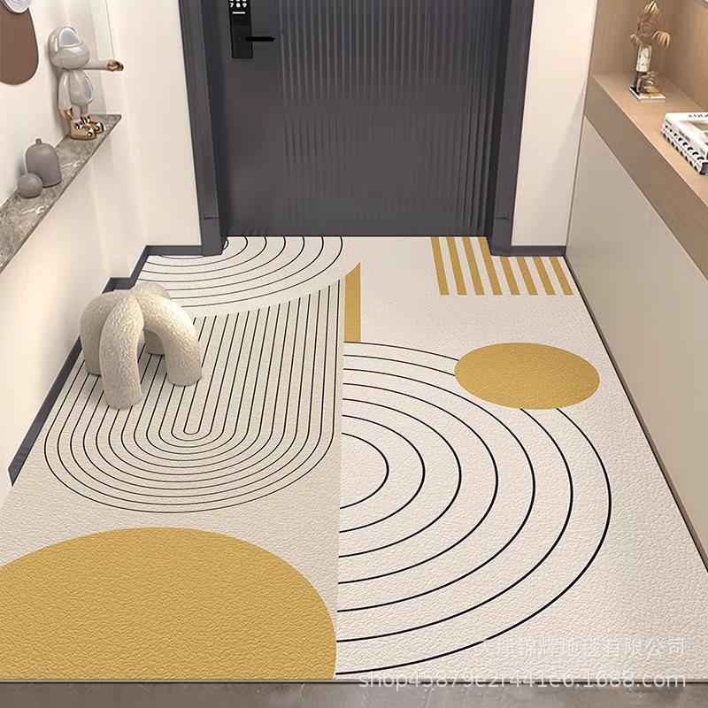 Simple Entry Door Entrance Leather Floor Mat, Advanced Sense Waterproof, Oil-Proof And Dirt-Resistant, Easy To Take Care Of, Leave-In And Cut Foot Mat