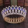 ZGH1212 High Quality Crystal Bridal Princess Tiaras Round Baroque Pageant Crowns Rhinestones Full Crown King Crown