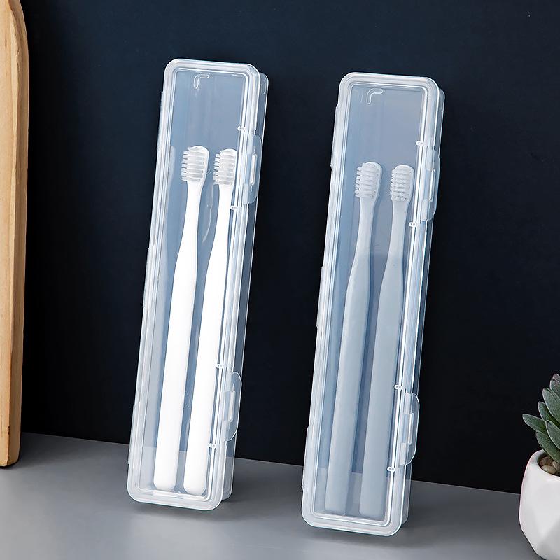 Compact Multifunctional Transparent Toothbrush and Toothpaste Travel Storage Box