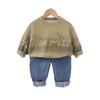 Kids Casual Long-Sleeve Set, Comfortable Daily Wear Outfits