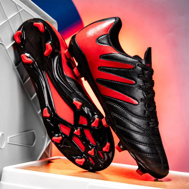 Professional Men Ankle Football Boots Outdoor Grass Cleats Unisex Soccer Shoes Long Spikes Tf Football Shoes Chuteira Society