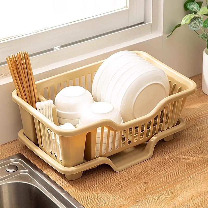 Kitchen Sink Draining Bowl Rack,filter Basket, Dishes Chopsticks Shelf Multi-functional Double Layer Dishwashing Storage Basket