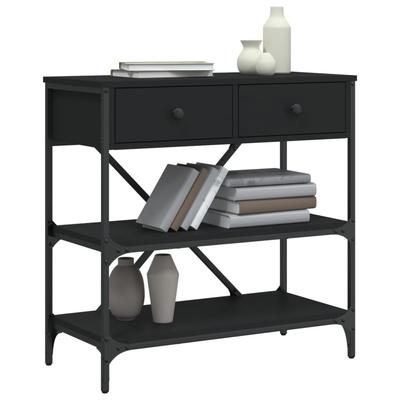 Console Table Black 75 X 34.5 X 75 Cm Particleboard