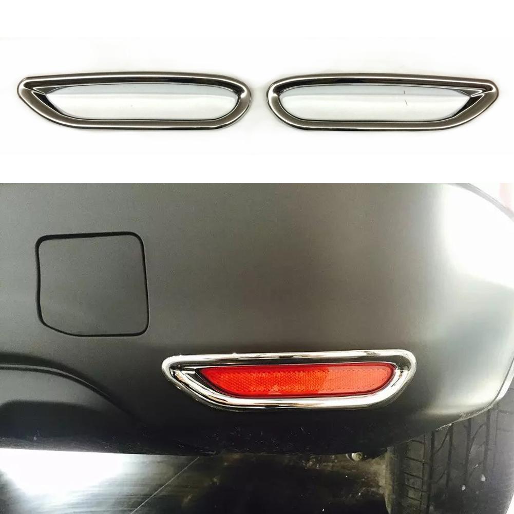 Kolip 2 Pcs/set for Nissan Qashqai J11 2014+ ABS Chrome Rear Reflector Fog Light Lamp Cover Silver