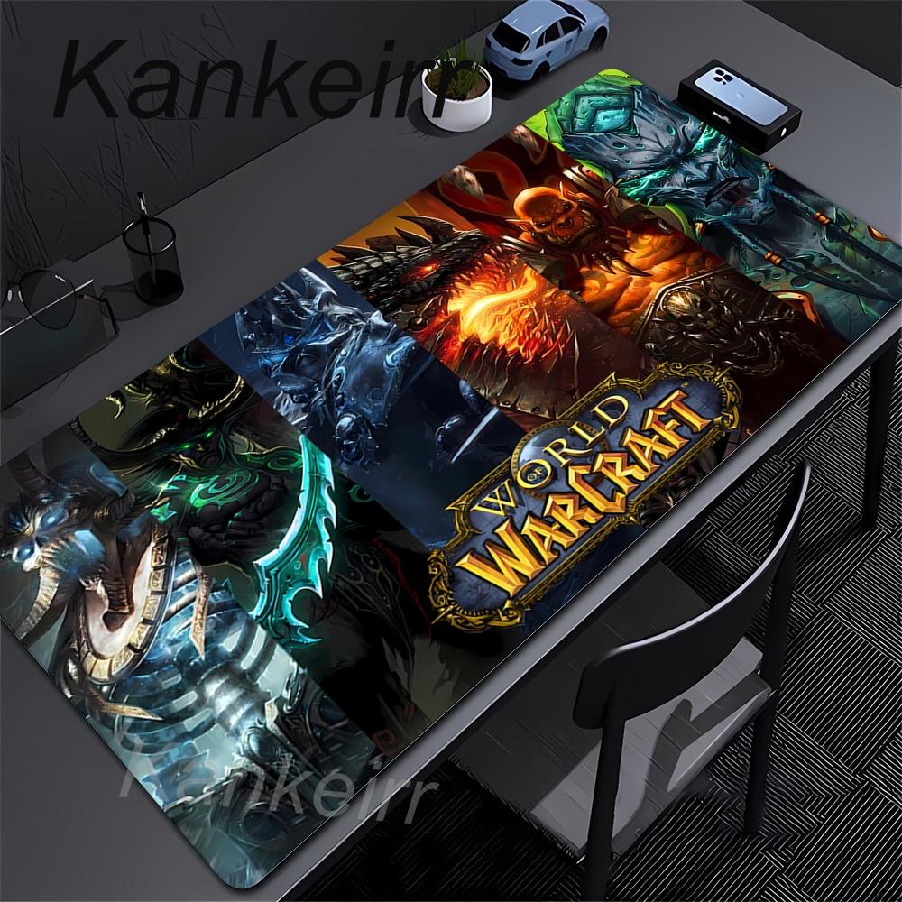 Tapis de Souris de Jeu Large World Of Warcraft Grand Tapis Gamer WOW Lich King 90x40cm Tapis de Souris d'Ordinateur XL Tapis de Jeu pour Csgo
