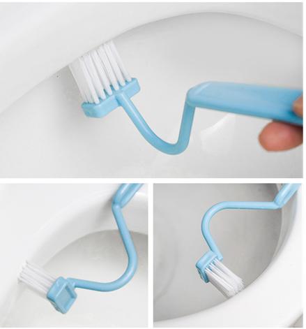 

Angled Handle Toilet Cleaning Brush Ergonomic Design Durable Bristles for Bathroom Deep Cleaning Under Rim and Hard to Reach Areas One Size