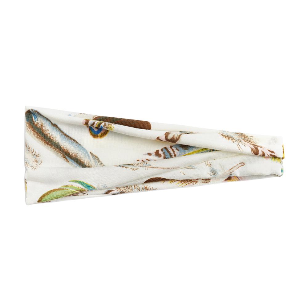 Dámská sportovní jógová pot absorbující čelenka - Široký okraj, Tištěný design, Vlasový doplněk