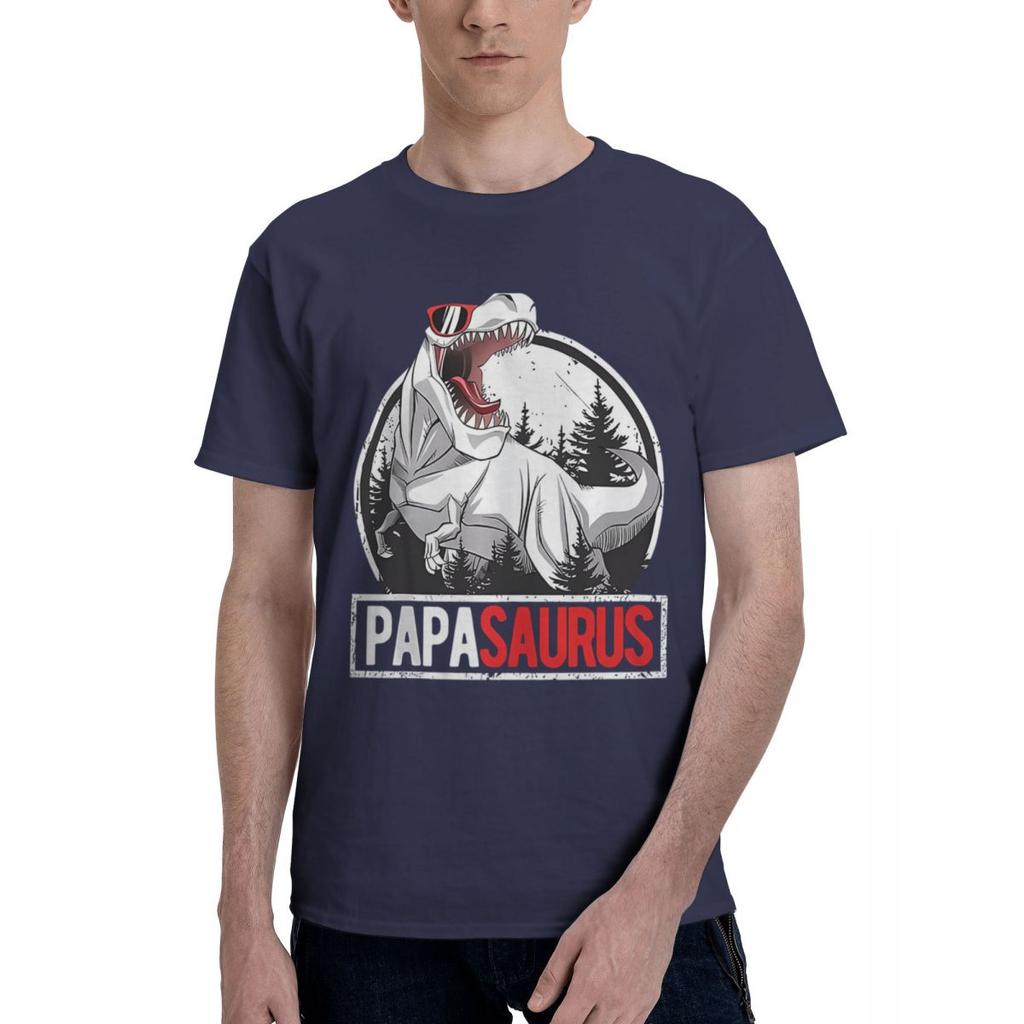 PapaSaurus Men Papa Saurus 100 Cotton Casual Breathable Confortable TShirt Funny Mens TShirt Mens Wear