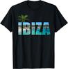 Ibiza Beach Palm Tree Graphic Men's Cotton T-Shirt Casual Summer Daily Vacation Tee