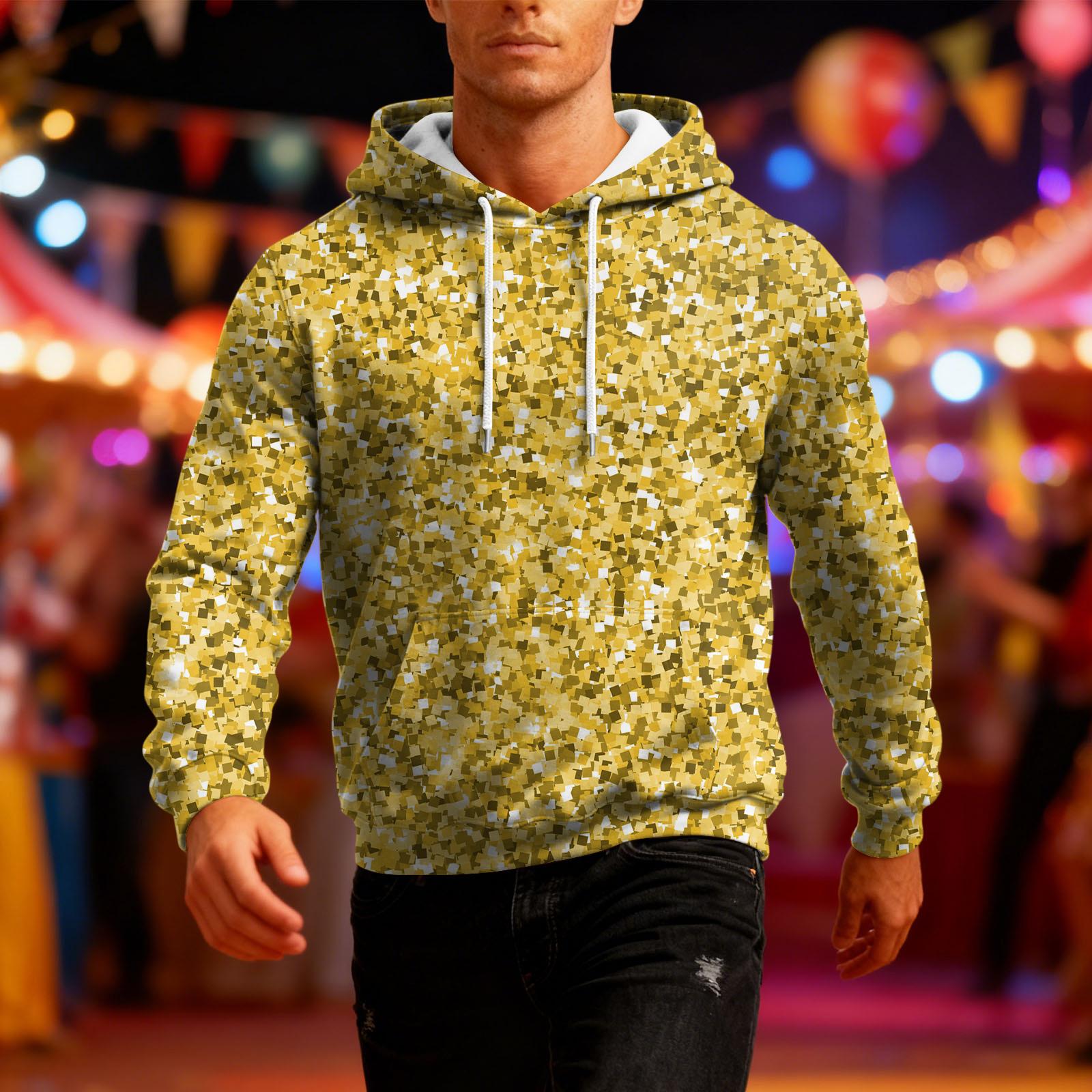 SuJu Heren Casual Hoodie met Lange Mouwen XXXXL geel