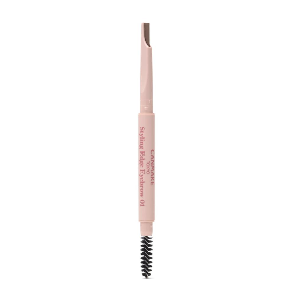 CANMAKE Styling Edge Eyebrow Pencil with Brush, Thin Core [All 2 Colors]
