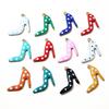 20pcs 16x14mm Stainless Steel Enamel High Heels Shoes Charms Pendant for Earrings Necklace Bracelet DIY Jewelry Accessories