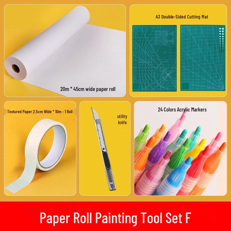 Pine Wood Children's Tabletop Art Easel with Long Drawing Paper Roll