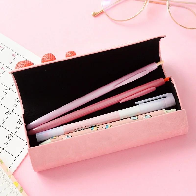 Creative Styling Strawberry Pencil Case Stationery Box Cute Glasses Box Makeup Box for Girl Gifts Pen Case