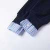 Oversized V-Neck Plaid Patchwork Sweatshirt Unisex Loose Fit Long Sleeve Casual Top Fall 2025