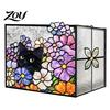 Acrylic Stationery Organizer Stained Glass Style Pen Holder, Unique Desktop Organizer, 3D Creative Gift for Students Embossed Relief Pattern