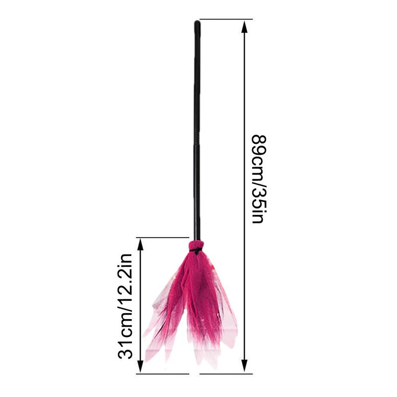 1Pcs Halloween Party Witch Broom Kids Plastic Cosplay Flying BroomstickProps For Masquerade Halloween Cosplay