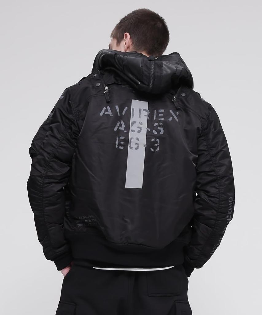 Avirex Remodel Mark 2 6182195 008 MA-1 Men's 783-8252056 (XXL, Black)