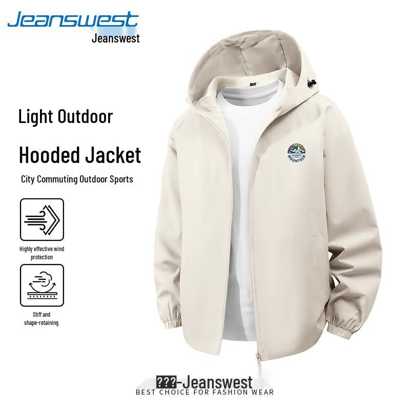 Jeanswest Men s Windproof Water-Repellent Hooded Jacket XL