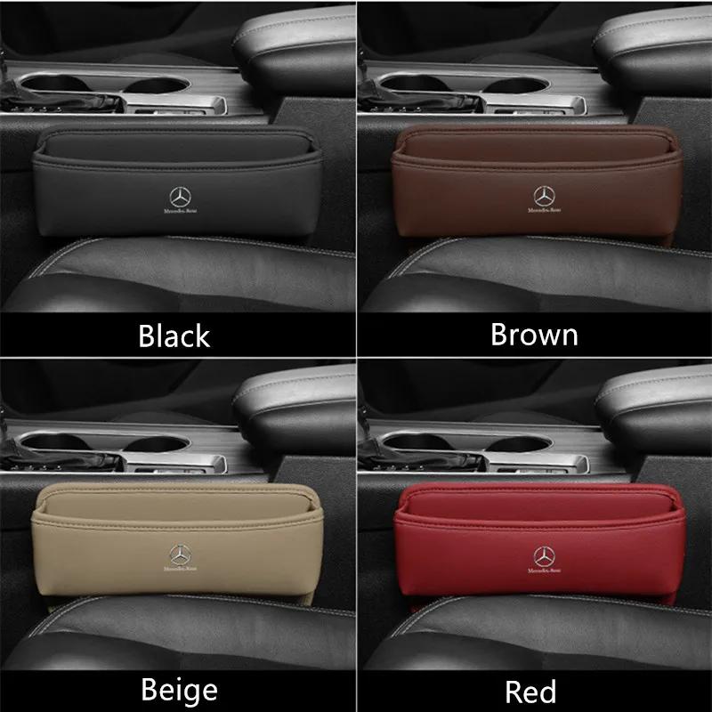 GLC GLB Car Seat Gap Organizer Leather Storage Box Interior Accessories For Mercedes Benz W203 W204 W205 W210 W211 W212 CLA CLK
