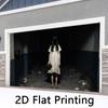 Single pack 2D flat printing Halloween printed garage door wall hanging fabric.zyc
