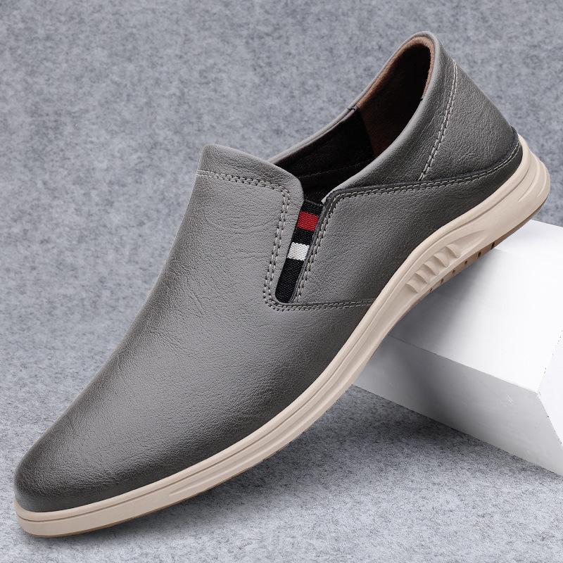Men s Breathable Leather Slip-on Casual Dad Shoes UK 9