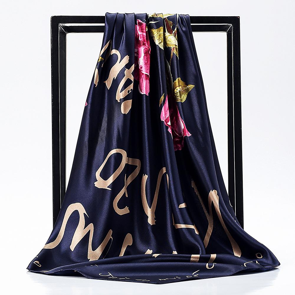 Vysoce kvalitní luxusní hedvábné šátky čelenka Šály Šála na krk pro ženy Řetízek Hedvábný šátek Dámská ozdobná šála