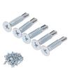 50PCS Cross Screws Galvanized Carbon Steel Self Drilling Screw Replacement 4.8x25mm Flat Head