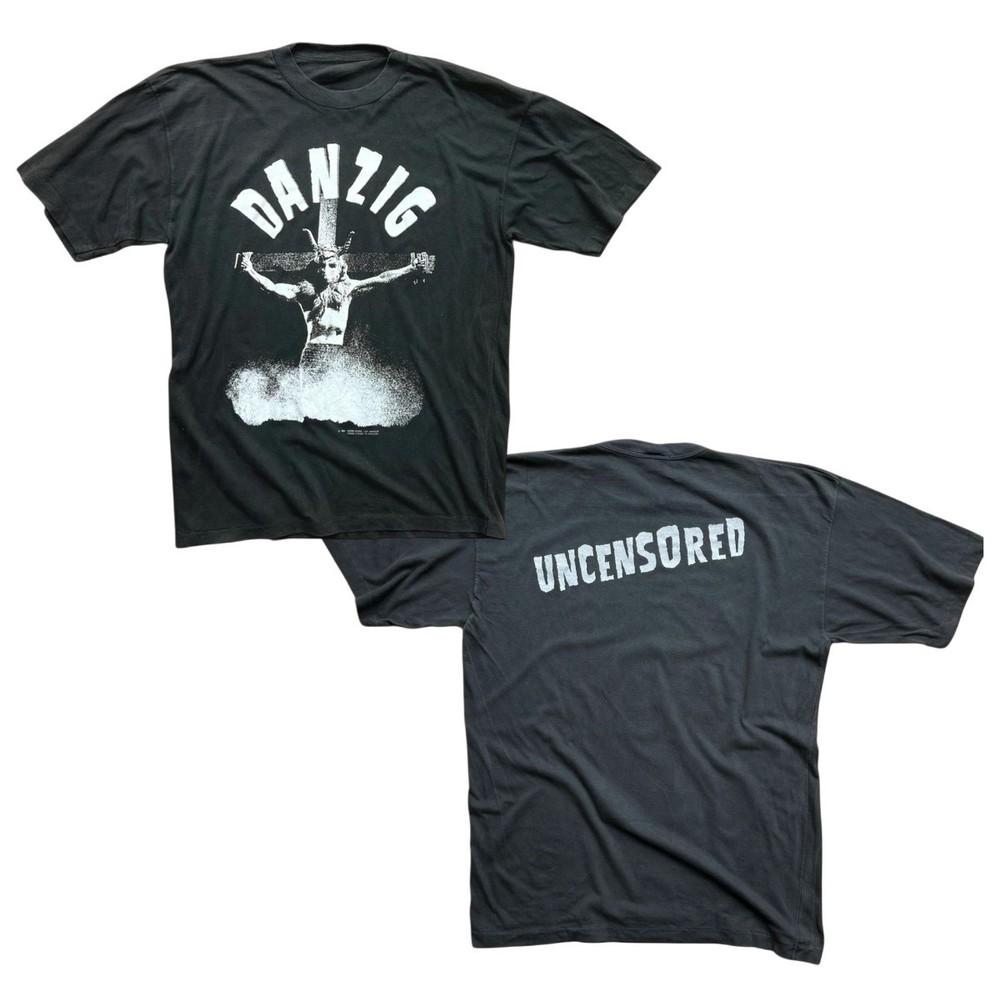 Vintage 90s Danzig Heavy Metal Uncensored 1990 Graphic Tshirt Unisex T-Shirt L