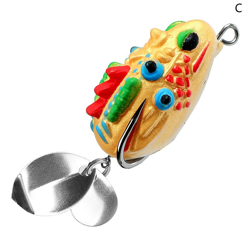 New 1pc Artificial Lure Shiny Double Hook Lure Fishing Bait Soft Bait Blackfish Imitation Soft Bait