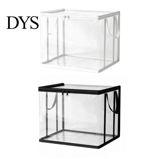 Visual Book Storage Bag Clothes Bag, with Lid And Handles, Large Capacity Dustproof Kids Toy Organizer Organizer, Transparent PVC Container for Toys