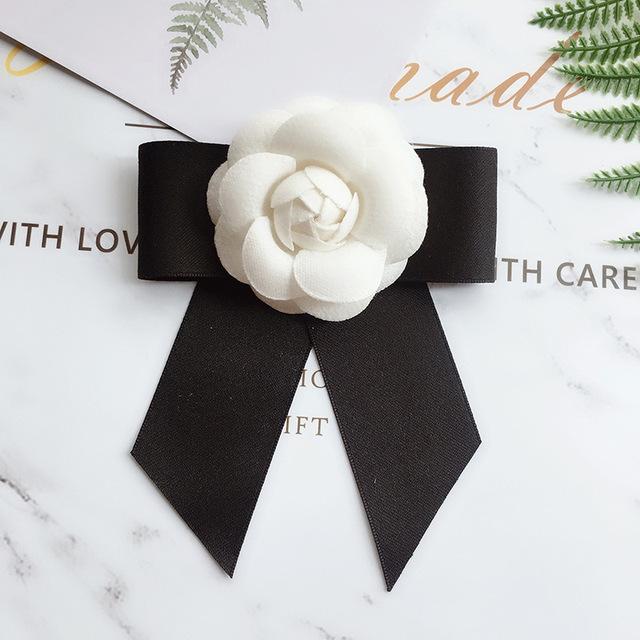 I Remiel Korean Fabric Flower Dress Bow Tie Pin Brooch Lapel Pin Badge Corsage Show For Women Host Shirt Tie Collar AccessoriesFlower Jewelry