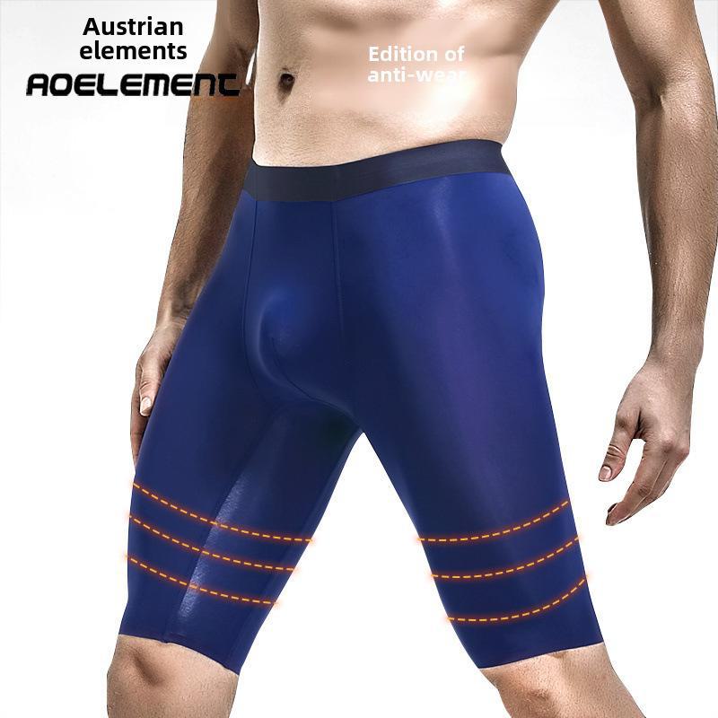 Schnelltrocknende Sommer-Boxershorts aus Eisseide für Herren – verschleißfest, lockere Passform, verlängerte Länge