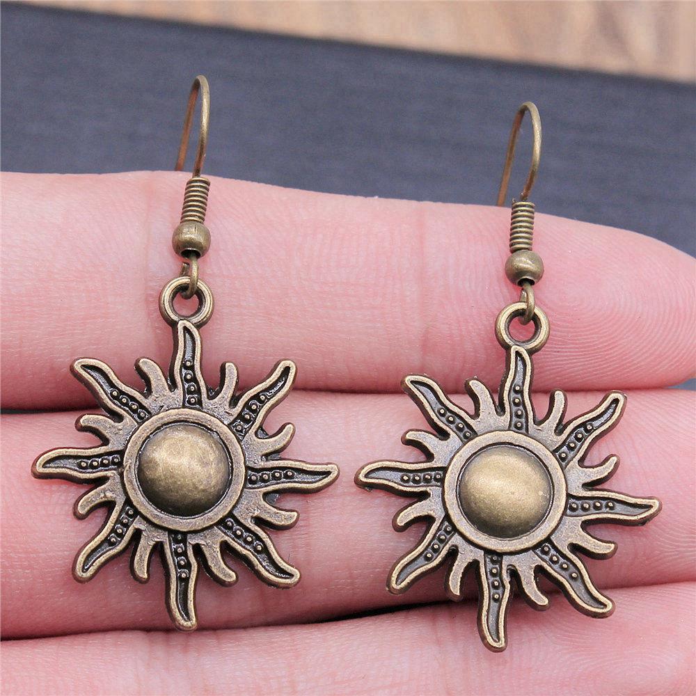 Ohrhänger Sonne Mond Vintage Schmuckzubehör Ohrringgröße 18x19mm QE030