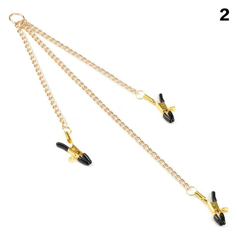 Butterfly Style For Couples Stainless Steel Metal Chain Nipple Milk Clips Breast Clip Sex Slaves Nipple Clamps Sex Toys