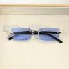 Chic Square Rimless Fashion Glasses for Women, Metal Hinge, Perfect for & Party