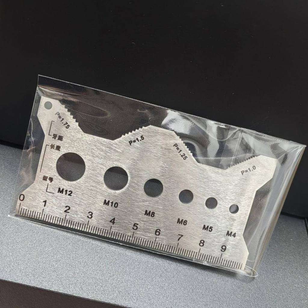 Professional Thread Pitches Gauge Ruler Double Language Marking Durability Machinists Instrument For Mechanic Technician