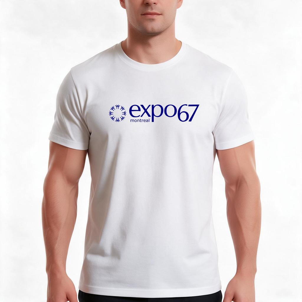 Montreal Worlds Fair Expo 67 Tshirt Summer Casual Cotton Tee Oversized Streetwear Tops Vintage Graphic Print 100 Cotton