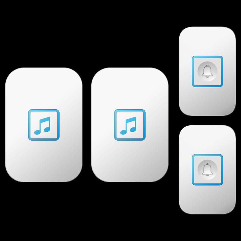 Wireless Smart Music Doorbell with Two-Way Pager for Home белый