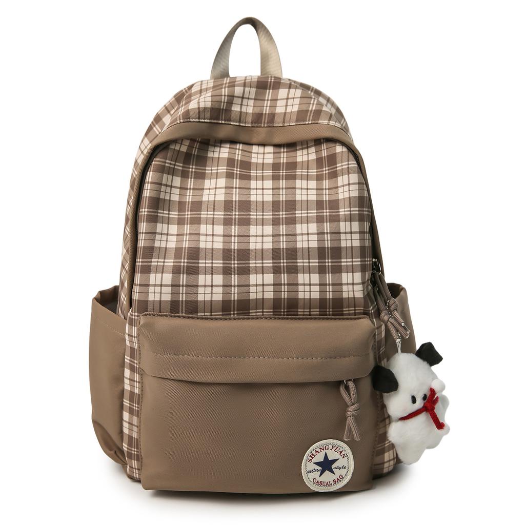Schoolbag Korean Version Fashion Women's Casual Backpack Girl Junior High School Girl High School Student Schoolbag Japanese Versatile Ins Backpack