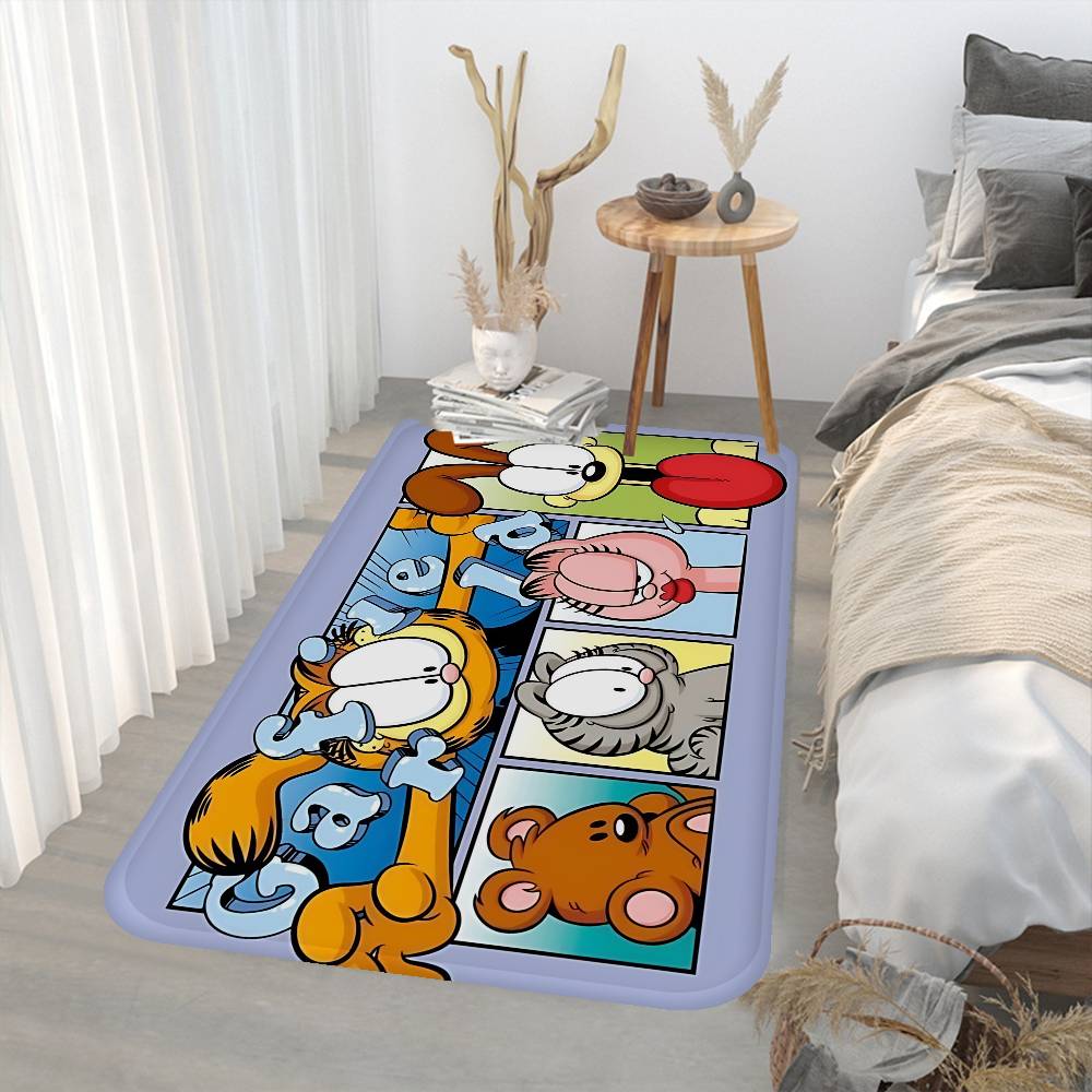 Cartoon G-Garfield Cat Room Mats Cheaper Anti-slip Modern Living Room Balcony Printed Household Carpets
