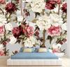 Removable Floral Rose Wall Papers Home Decor Girl Wallpapers For Living Room Creative Home Mural