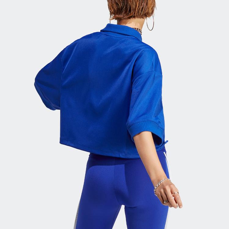 Adidas Originals SS23 Always Original Series Polo Shirt Women Tops Bright-Blue IC5587