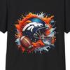 Broncos Helmet and Football T-Shirt | Detailed Sports Splash Graphic
