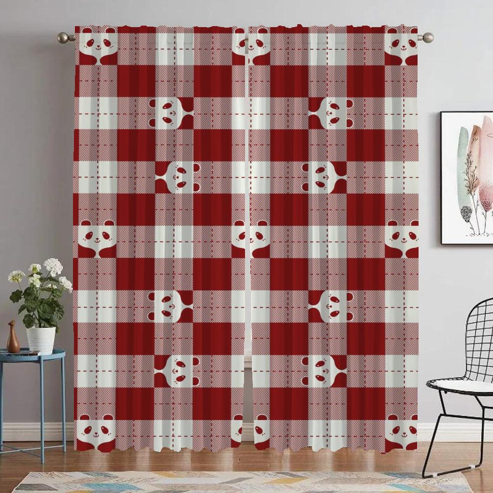 Rabbit Curtains Child Room Blackout Curtain for Room 2 Panel Tulle for Bedroom Partition Shades Halloween Decoration Living Home