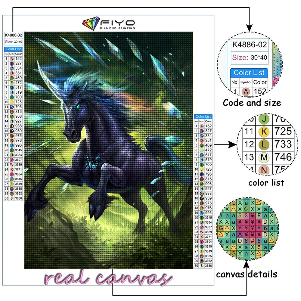 Beliebte 5D DIY Kreuzstich Tier Pferd Malerei voller Bohrer Kreuzstich Handwerk Kit Wand Aufkleber Home Decor