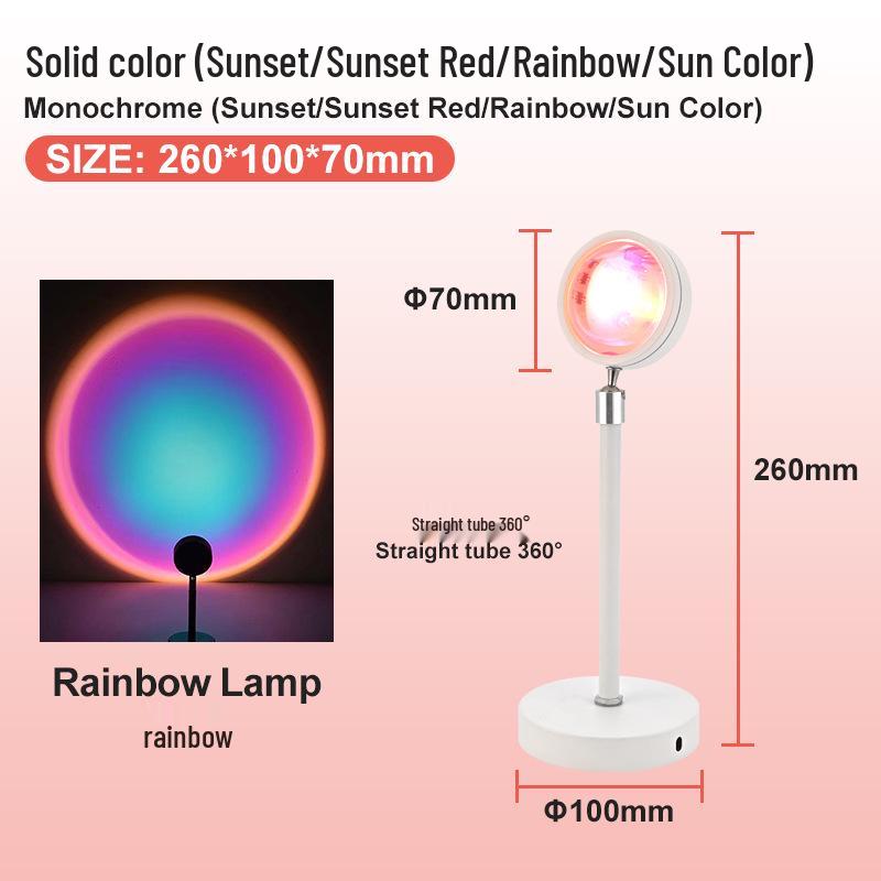 Sunset Lamp Color-Changing Night Light for Photography, Live Streams, Influencers & Atmosphere Projection